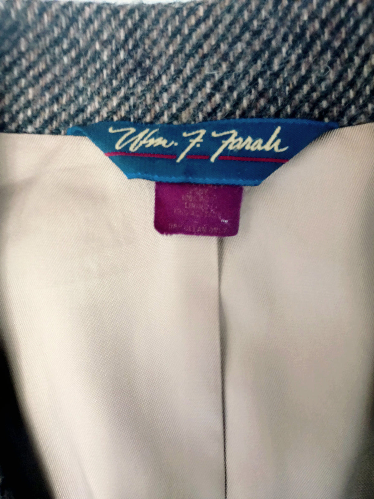 Mens William F. Farah heritage style blazer jacket
