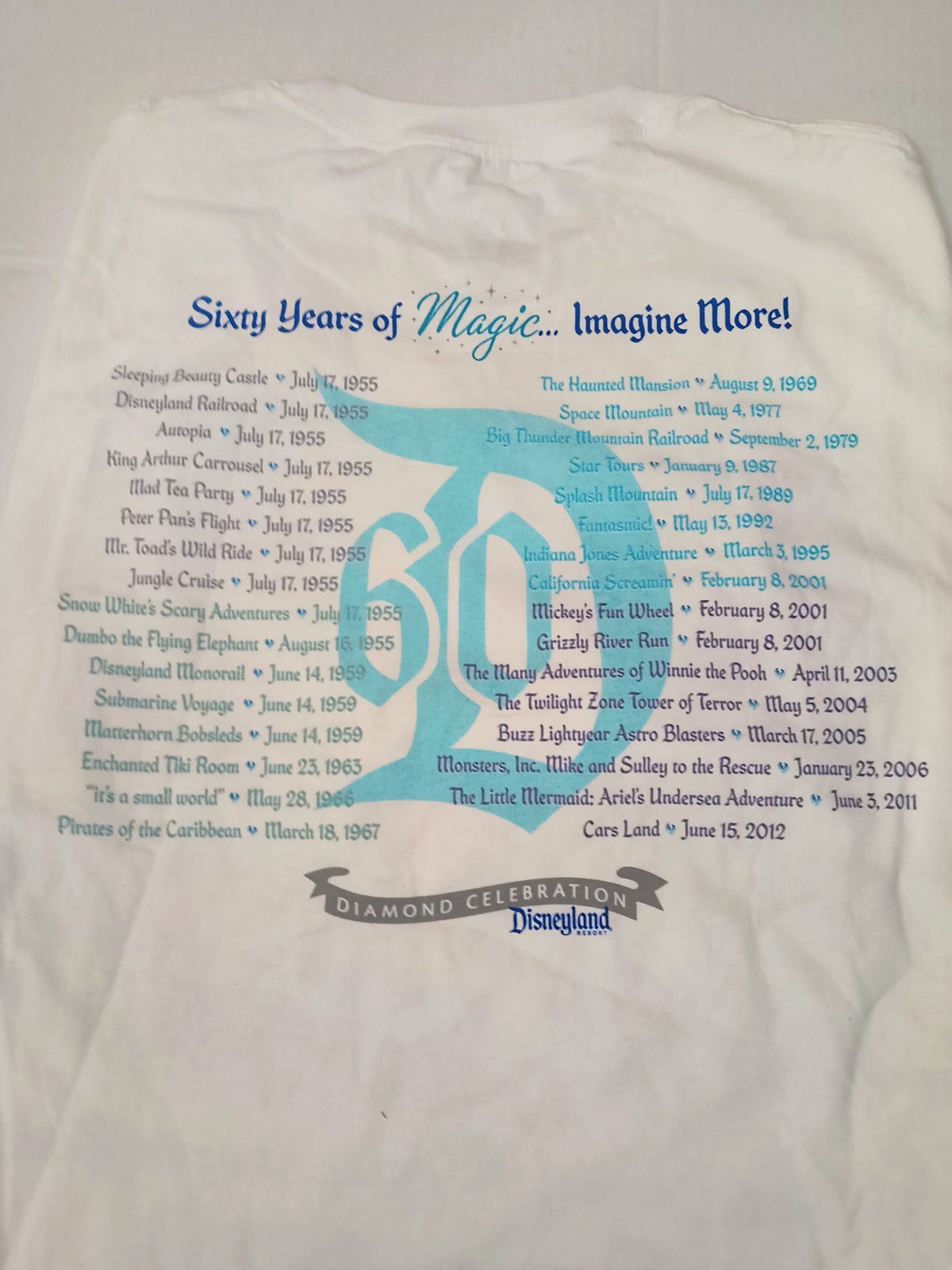 Disneyland Diamond Celebration 60th Anniversary White T-Shirt