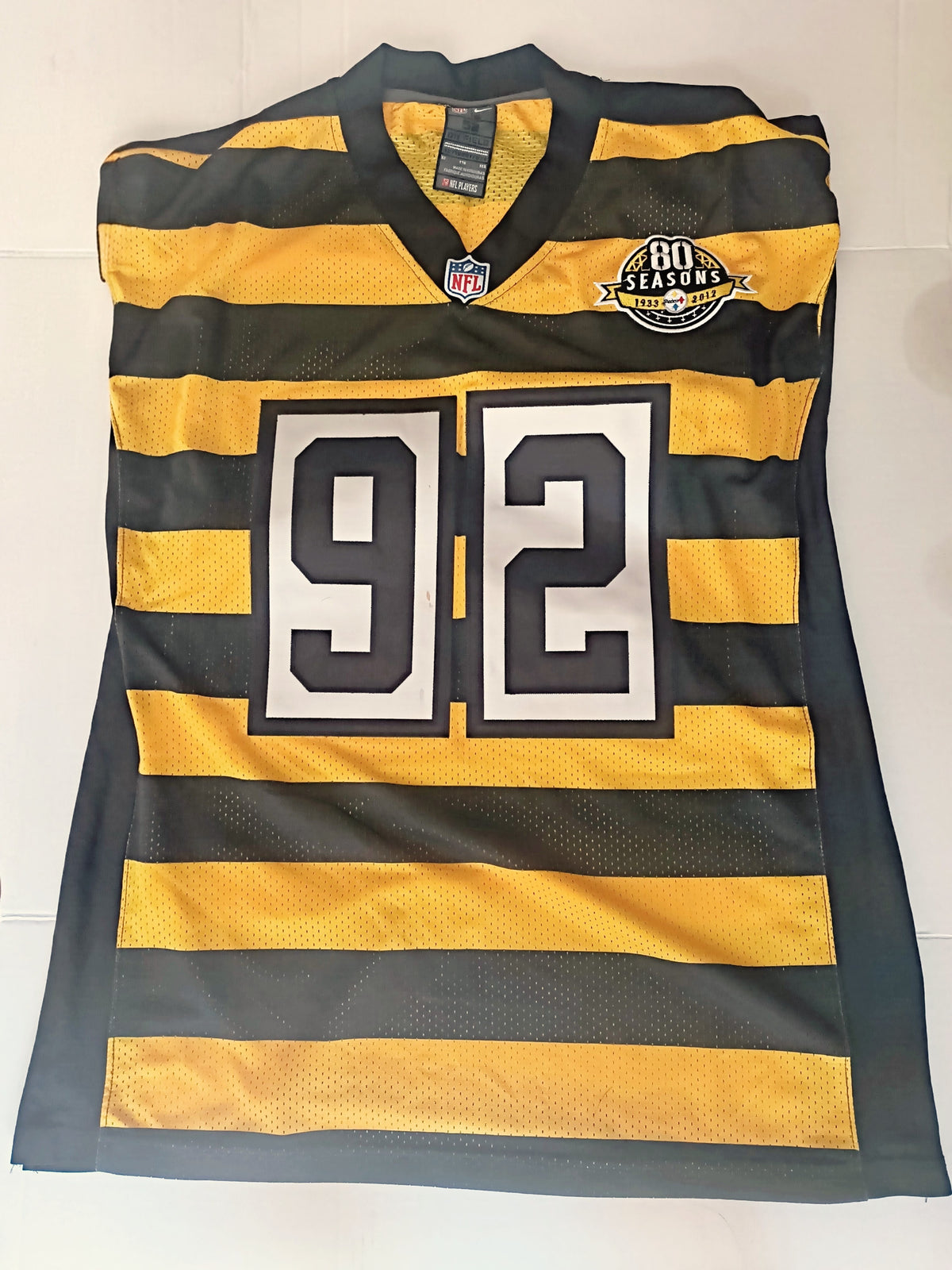 Pittsburgh Steelers Harrison #92 Bumblebee Jersey